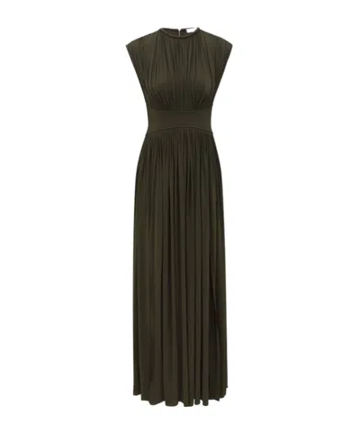 Zimmermann Luna Column Dress In Green