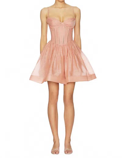 Zimmermann Luna Corset Mini Dress In Peony In Red