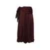 Zimmermann Luna Draped Silk Wide-leg Pants In Brown