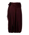Zimmermann Luna Draped Silk Wide-leg Pants In Burgundy