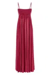 Zimmermann Strapless Gathered Jersey Gown In Pink