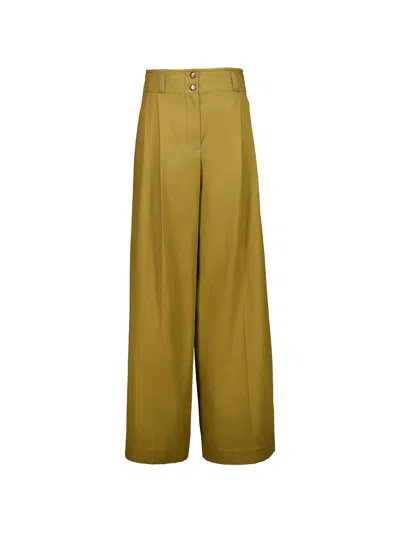Zimmermann Luna Drill Tailored Trousers In Brown