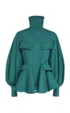 Zimmermann Luna Drill Utility Cotton Jacket In Blue