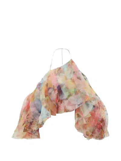 Zimmermann `luna` Fanned Camisole In Multi