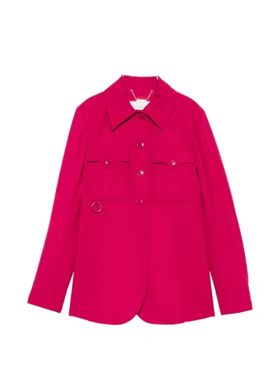 Zimmermann Luna Flap-pocket Jacket In Pink