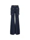 Zimmermann Luna Utility Denim Flared Jeans In Blue