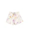Zimmermann Womens Cream Dahlia Luna Floral-print Silk-blend Shorts Xs In Neutral
