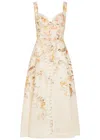 Zimmermann Luna Buttoned Picnic Dress In Cream Songbird In White