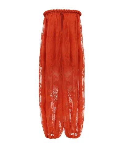 Zimmermann Luna Lace Harem Jumpsuit In Orange