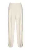 Zimmermann Luna Low-rise Twill Barrel-leg Pants In White