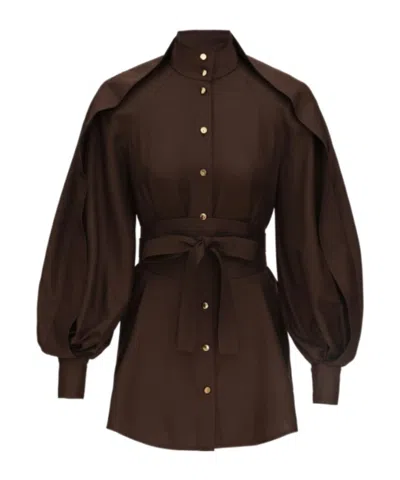 Zimmermann Luna Obi Tunic In Brown