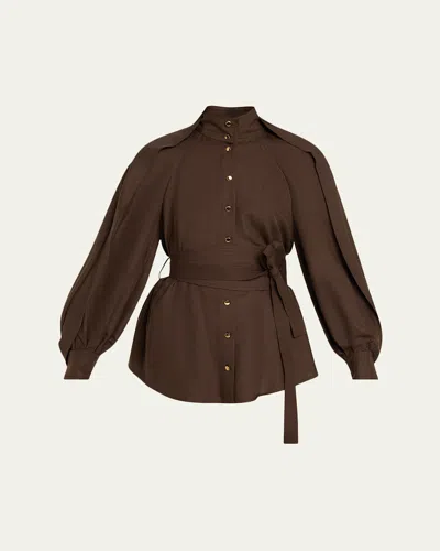 Zimmermann Luna Obi Tunic In Brown