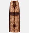 Zimmermann Womens Caramel Paisley Luna Wide-leg Silk Trousers Xl In Brown