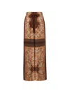 Zimmermann Womens Caramel Paisley Luna Wide-leg Silk Trousers Xl