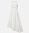 Zimmermann Ivory Cotton Luna Applique Midi Dress In White