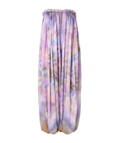 Zimmermann Luna Pleated Print Jumpsuit In Multi