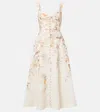 Zimmermann Luna Buttoned Picnic Dress In Cream Songbird In Multi