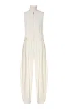 Zimmermann Luna Relaxed Twill Jumpsuit In Neutral