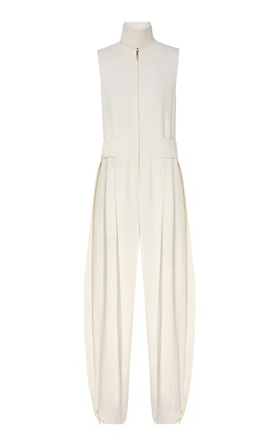 Zimmermann Luna Relaxed Twill Jumpsuit In Neutral