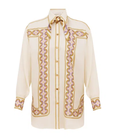 Zimmermann Luna Retro Shirt In Neutral