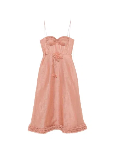 Zimmermann Luna 中长连衣裙 In Rosa