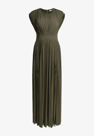Zimmermann Luna Ruched Maxi Dress In Animal Print