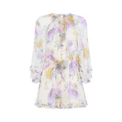 Zimmermann Luna Ruffle Playsuit In White