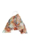 Zimmermann Luna Ruffled Floral Top In Multi