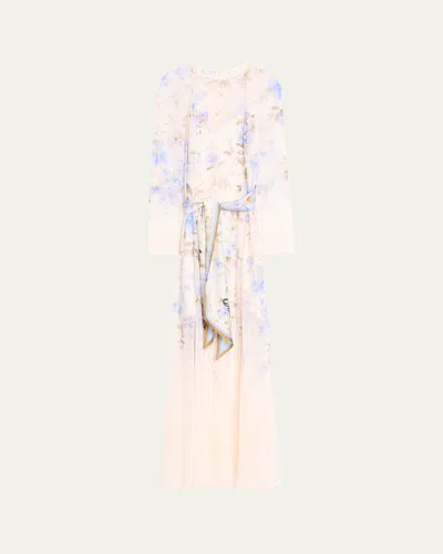 Zimmermann Luna Sheath Dress In Blue Songbird