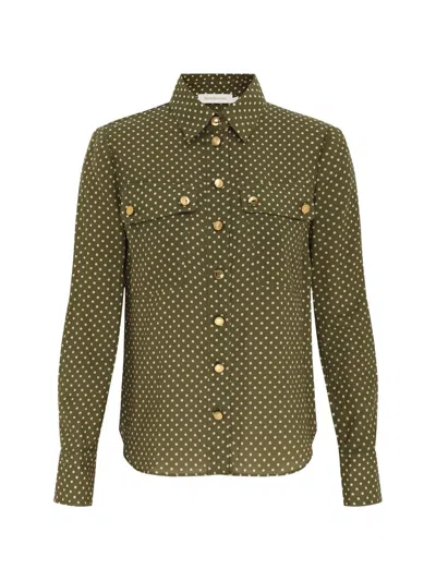 Zimmermann Luna Shirt In Green