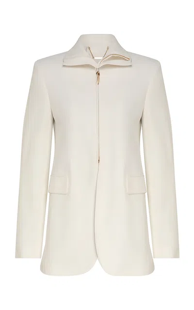 Zimmermann Luna Tailored Twill Blazer In White