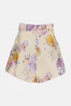 Zimmermann Womens Cream Dahlia Luna Floral-print Silk-blend Shorts Xs In Pink