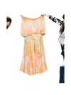 Zimmermann Luna Twist Off-the-shoulder Cutout Gathered Printed Silk-satin Maxi Dress In Orange