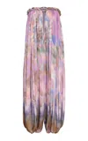 Zimmermann Luna Twist-detailed Silk Jumpsuit In Multi