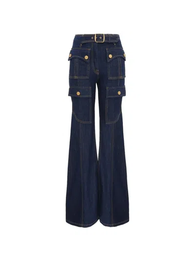 Zimmermann Luna Utility Denim Jeans In Blue