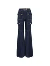 Zimmermann Luna Utility Denim Flared Jeans In Blue