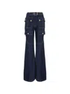 Zimmermann Luna Utility Denim Flared Jeans In Blue