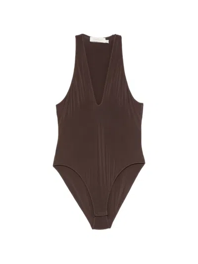 Zimmermann Luna V-neck Bodysuit In Multi