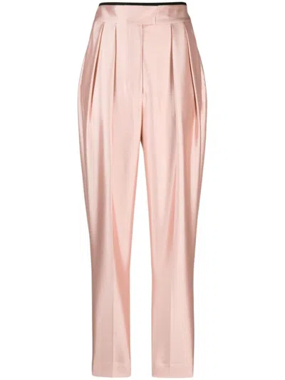 Zimmermann Matchmaker Satin Tailored Trousers In Tan