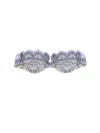Zimmermann Wanderlust Strapless Embellished Paisley-print Bikini Top In Purple