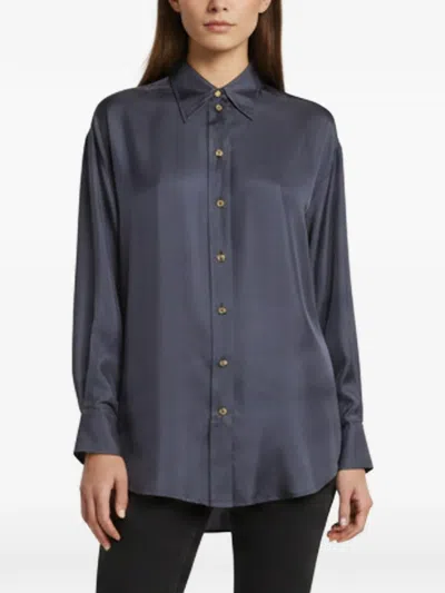 Pre-owned Zimmermann Lyrical Relaxed-fit Shirt In Grey