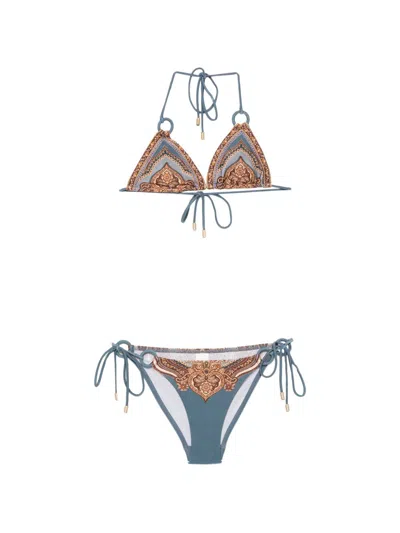 Zimmermann Mahon Bikini In Blue