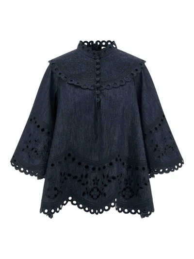 Zimmermann Mahon' Blouse In Blue