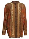 Zimmermann Tangerine Paisley-print Silk Habotai Mahon Dolman Shirt In Brown