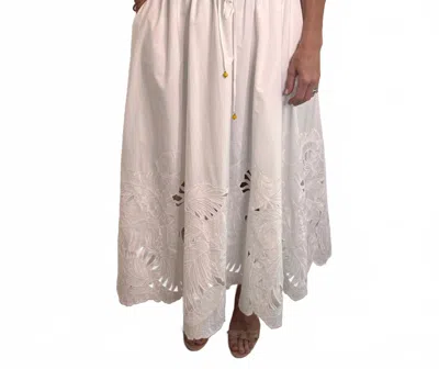 Zimmermann Mahon Embroidered Crop Shirt In Ivory In Neutral
