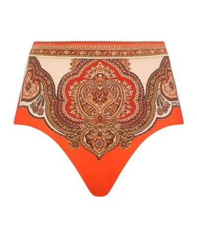 Zimmermann Mahon High Waist Pant In Orange