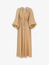 Zimmermann Silk Mini Dress With Billow Sleeves And Adjustable Chain In Multi