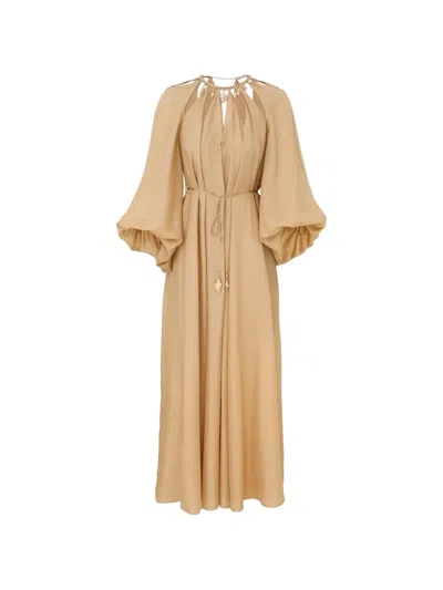Zimmermann Mahon Maxi Dress In Neutral