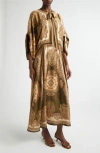 Zimmermann Mahon Paisley Print Habutai Silk Maxi Dress In Multi