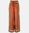 Zimmermann Womens Tangerine Paisley Mahon Relaxed Silk Trousers In Brown